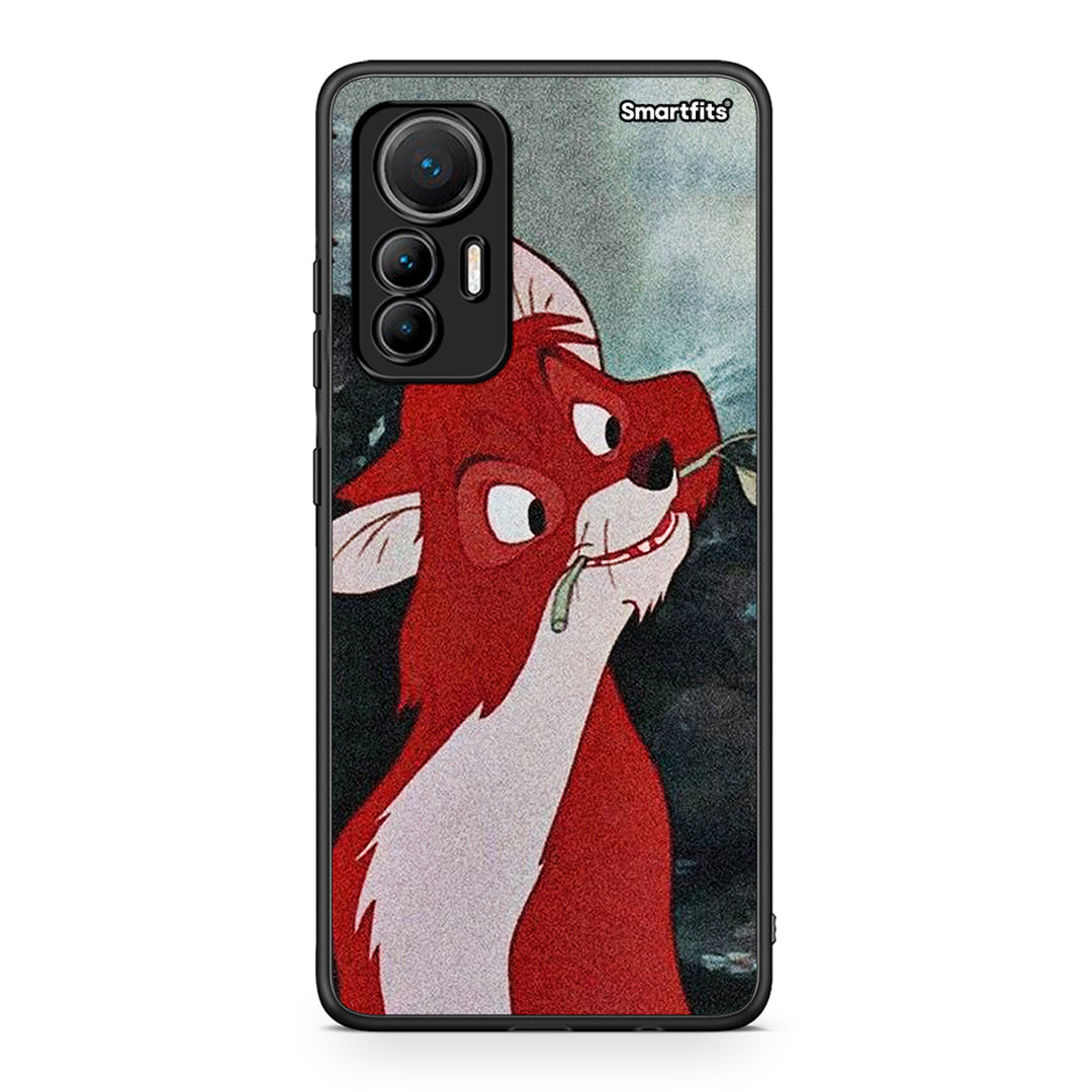 Xiaomi 12 Lite 5G Tod And Vixey Love 1 θήκη από τη Smartfits με σχέδιο στο πίσω μέρος και μαύρο περίβλημα | Smartphone case with colorful back and black bezels by Smartfits