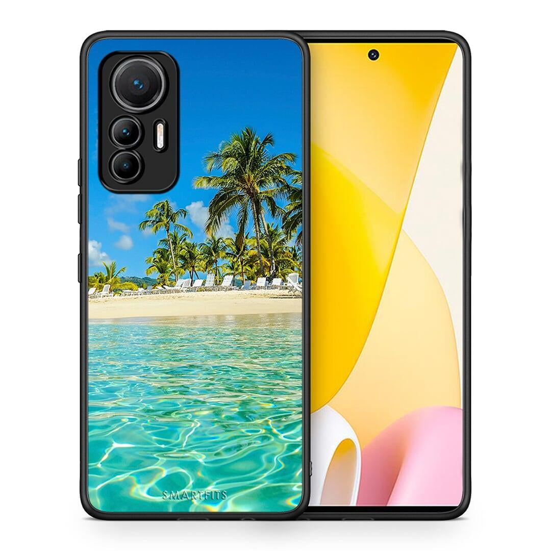 Θήκη Xiaomi 12 Lite 5G Tropical Vibes από τη Smartfits με σχέδιο στο πίσω μέρος και μαύρο περίβλημα | Xiaomi 12 Lite 5G Tropical Vibes case with colorful back and black bezels