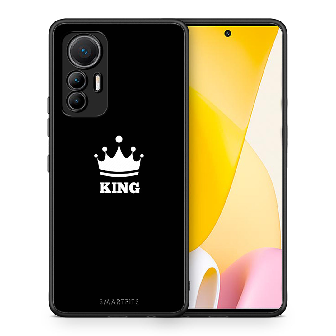 Θήκη Xiaomi 12 Lite 5G King Valentine από τη Smartfits με σχέδιο στο πίσω μέρος και μαύρο περίβλημα | Xiaomi 12 Lite 5G King Valentine case with colorful back and black bezels