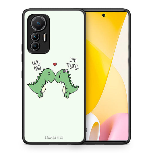 Θήκη Xiaomi 12 Lite 5G Rex Valentine από τη Smartfits με σχέδιο στο πίσω μέρος και μαύρο περίβλημα | Xiaomi 12 Lite 5G Rex Valentine case with colorful back and black bezels