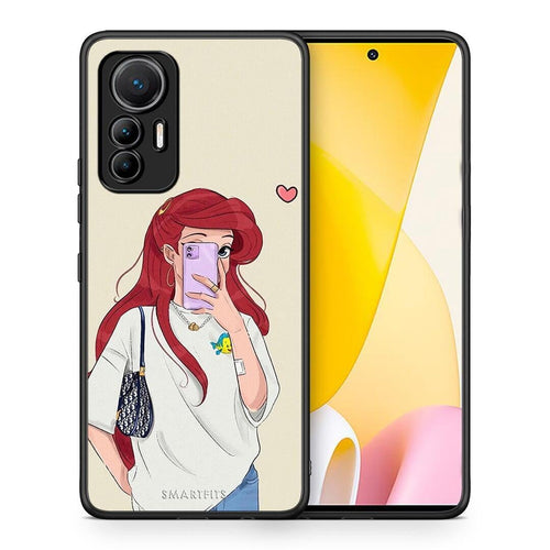 Θήκη Xiaomi 12 Lite 5G Walking Mermaid από τη Smartfits με σχέδιο στο πίσω μέρος και μαύρο περίβλημα | Xiaomi 12 Lite 5G Walking Mermaid case with colorful back and black bezels