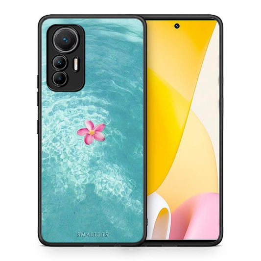 Θήκη Xiaomi 12 Lite 5G Water Flower από τη Smartfits με σχέδιο στο πίσω μέρος και μαύρο περίβλημα | Xiaomi 12 Lite 5G Water Flower case with colorful back and black bezels