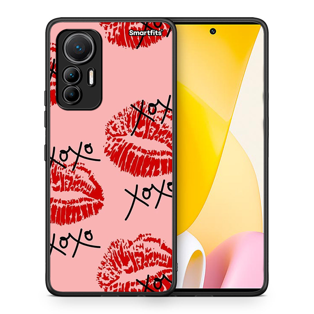 Θήκη Xiaomi 12 Lite 5G XOXO Lips από τη Smartfits με σχέδιο στο πίσω μέρος και μαύρο περίβλημα | Xiaomi 12 Lite 5G XOXO Lips case with colorful back and black bezels