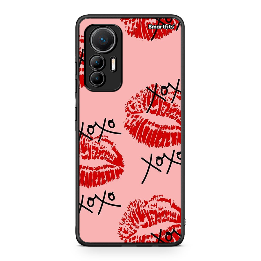 Xiaomi 12 Lite 5G XOXO Lips θήκη από τη Smartfits με σχέδιο στο πίσω μέρος και μαύρο περίβλημα | Smartphone case with colorful back and black bezels by Smartfits