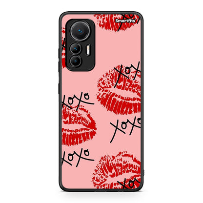Xiaomi 12 Lite 5G XOXO Lips θήκη από τη Smartfits με σχέδιο στο πίσω μέρος και μαύρο περίβλημα | Smartphone case with colorful back and black bezels by Smartfits