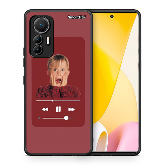 Θήκη Xiaomi 12 Lite 5G Xmas Alone Music από τη Smartfits με σχέδιο στο πίσω μέρος και μαύρο περίβλημα | Xiaomi 12 Lite 5G Xmas Alone Music case with colorful back and black bezels