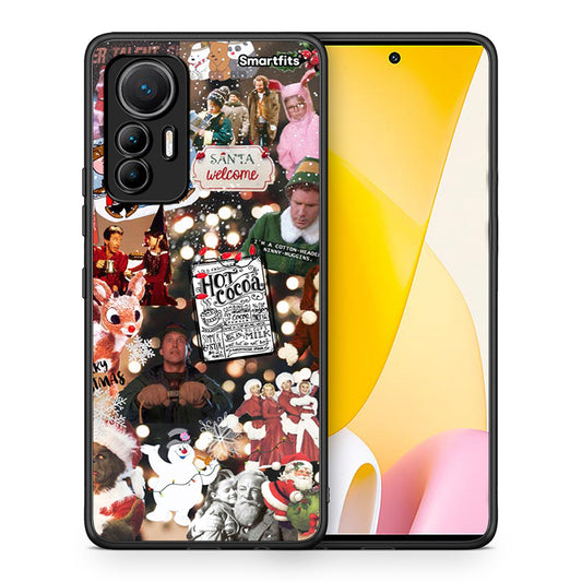 Θήκη Xiaomi 12 Lite 5G Xmas Movies από τη Smartfits με σχέδιο στο πίσω μέρος και μαύρο περίβλημα | Xiaomi 12 Lite 5G Xmas Movies case with colorful back and black bezels