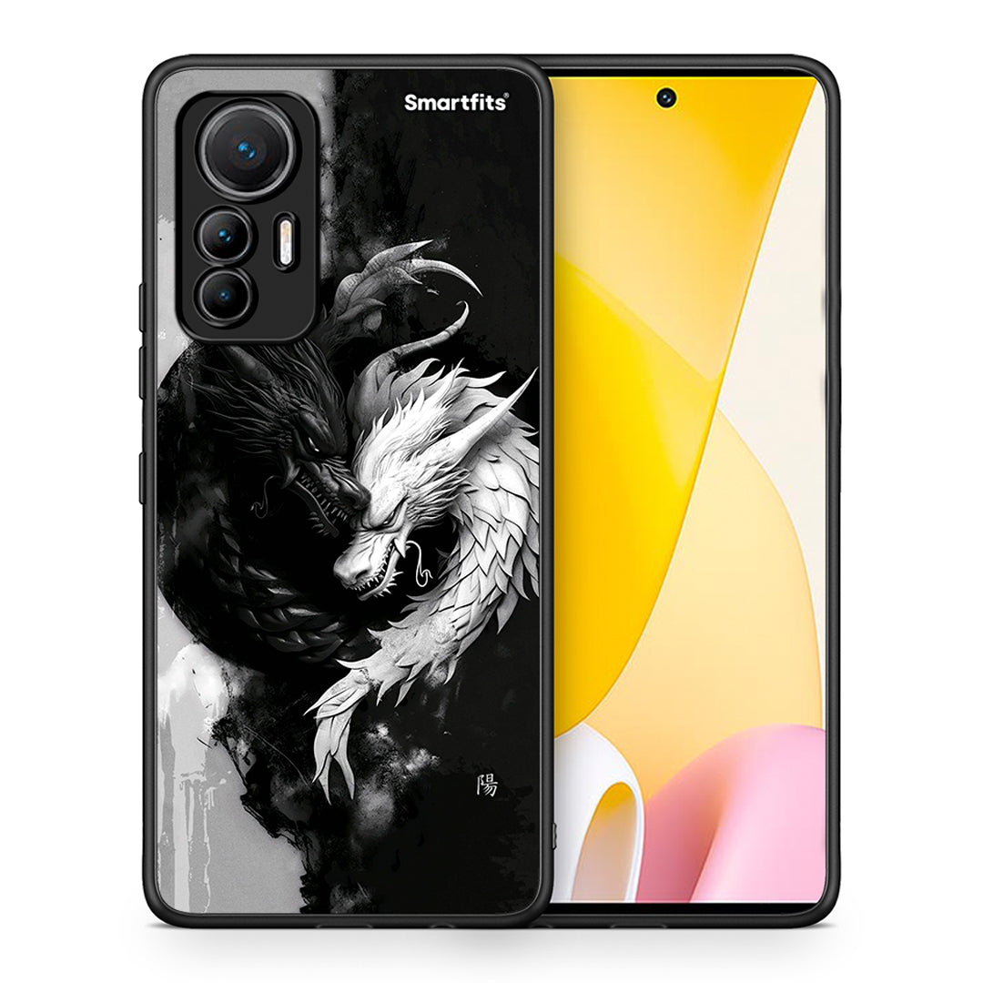 Θήκη Xiaomi 12 Lite 5G Yin Yang από τη Smartfits με σχέδιο στο πίσω μέρος και μαύρο περίβλημα | Xiaomi 12 Lite 5G Yin Yang case with colorful back and black bezels