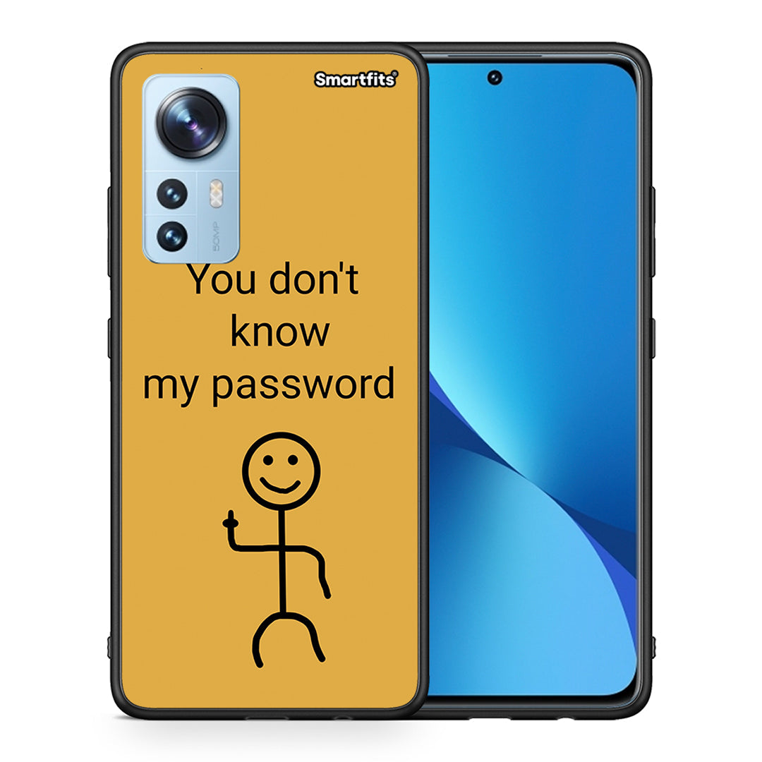 Θήκη Xiaomi 12 / 12X 5G My Password από τη Smartfits με σχέδιο στο πίσω μέρος και μαύρο περίβλημα | Xiaomi 12 / 12X 5G My Password case with colorful back and black bezels