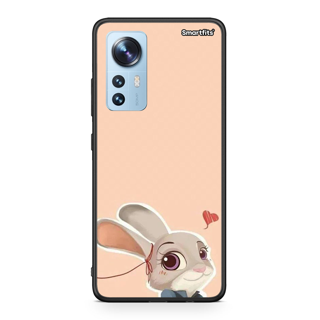 Xiaomi 12/12X 5G Nick Wilde And Judy Hopps Love 2 θήκη από τη Smartfits με σχέδιο στο πίσω μέρος και μαύρο περίβλημα | Smartphone case with colorful back and black bezels by Smartfits