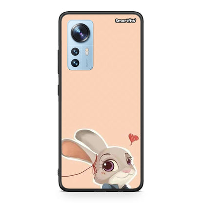 Xiaomi 12/12X 5G Nick Wilde And Judy Hopps Love 2 θήκη από τη Smartfits με σχέδιο στο πίσω μέρος και μαύρο περίβλημα | Smartphone case with colorful back and black bezels by Smartfits