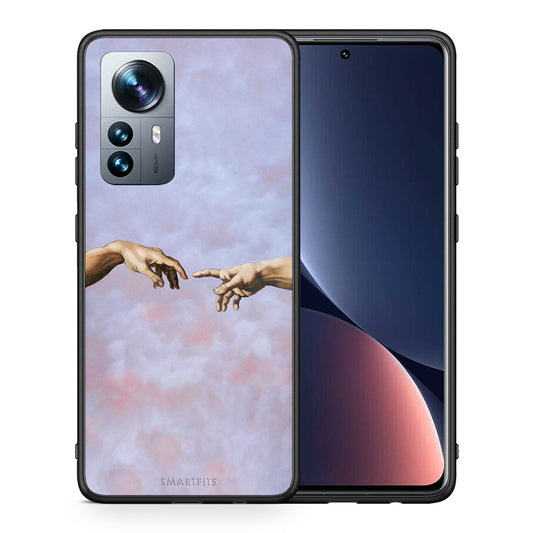 Θήκη Xiaomi 12 Pro Adam Hand από τη Smartfits με σχέδιο στο πίσω μέρος και μαύρο περίβλημα | Xiaomi 12 Pro Adam Hand case with colorful back and black bezels