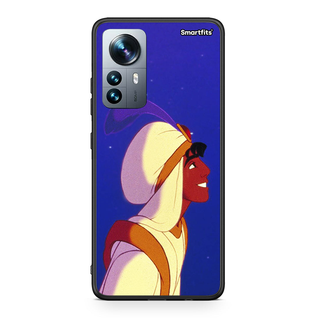 Xiaomi 12 Pro Alladin And Jasmine Love 1 θήκη από τη Smartfits με σχέδιο στο πίσω μέρος και μαύρο περίβλημα | Smartphone case with colorful back and black bezels by Smartfits