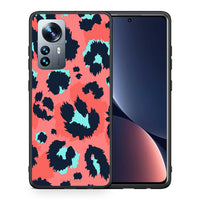 Thumbnail for Θήκη Xiaomi 12 Pro Pink Leopard Animal από τη Smartfits με σχέδιο στο πίσω μέρος και μαύρο περίβλημα | Xiaomi 12 Pro Pink Leopard Animal case with colorful back and black bezels