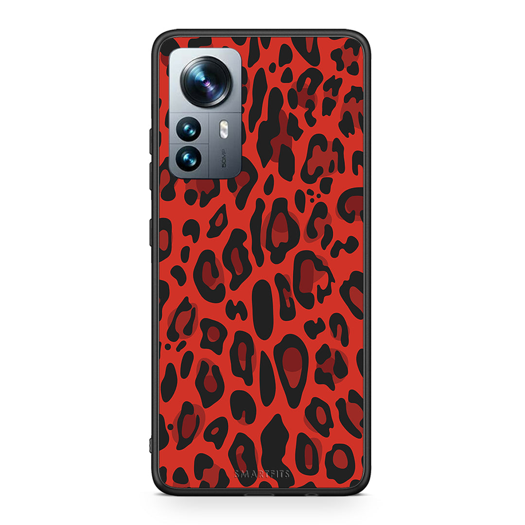 4 - Xiaomi 12 Pro Red Leopard Animal case, cover, bumper