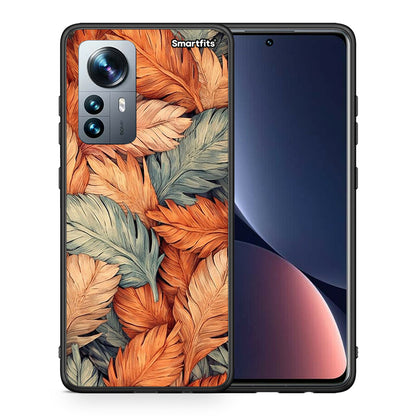 Θήκη Xiaomi 12 Pro Autumn Leaves από τη Smartfits με σχέδιο στο πίσω μέρος και μαύρο περίβλημα | Xiaomi 12 Pro Autumn Leaves case with colorful back and black bezels
