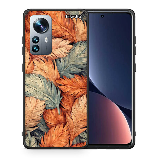Θήκη Xiaomi 12 Pro Autumn Leaves από τη Smartfits με σχέδιο στο πίσω μέρος και μαύρο περίβλημα | Xiaomi 12 Pro Autumn Leaves case with colorful back and black bezels