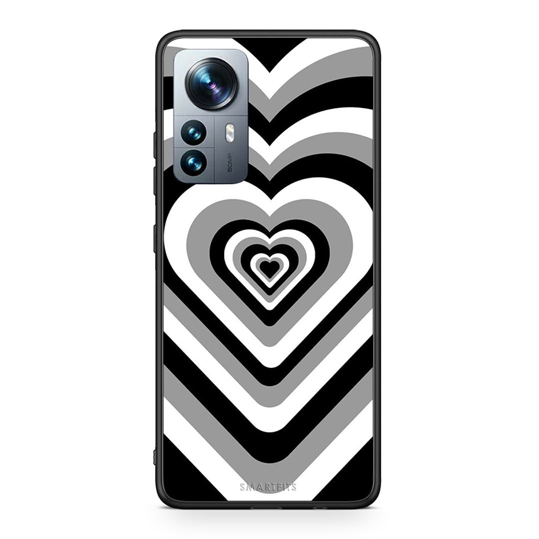 Xiaomi 12 Pro Black Hearts θήκη από τη Smartfits με σχέδιο στο πίσω μέρος και μαύρο περίβλημα | Smartphone case with colorful back and black bezels by Smartfits