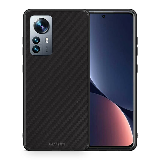 Θήκη Xiaomi 12 Pro Carbon Black από τη Smartfits με σχέδιο στο πίσω μέρος και μαύρο περίβλημα | Xiaomi 12 Pro Carbon Black case with colorful back and black bezels