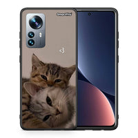 Thumbnail for Θήκη Xiaomi 12 Pro Cats In Love από τη Smartfits με σχέδιο στο πίσω μέρος και μαύρο περίβλημα | Xiaomi 12 Pro Cats In Love case with colorful back and black bezels