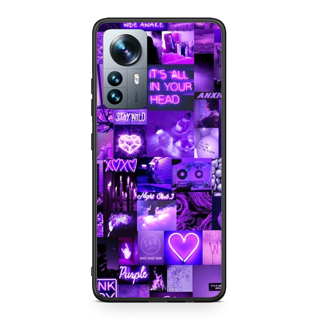 Xiaomi 12 Pro Collage Stay Wild Θήκη Αγίου Βαλεντίνου από τη Smartfits με σχέδιο στο πίσω μέρος και μαύρο περίβλημα | Smartphone case with colorful back and black bezels by Smartfits