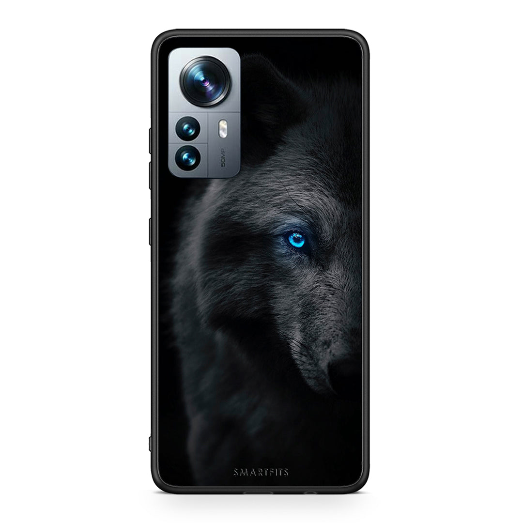 Xiaomi 12 Pro Dark Wolf θήκη από τη Smartfits με σχέδιο στο πίσω μέρος και μαύρο περίβλημα | Smartphone case with colorful back and black bezels by Smartfits