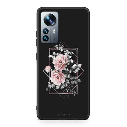 4 - Xiaomi 12 Pro Frame Flower case, cover, bumper