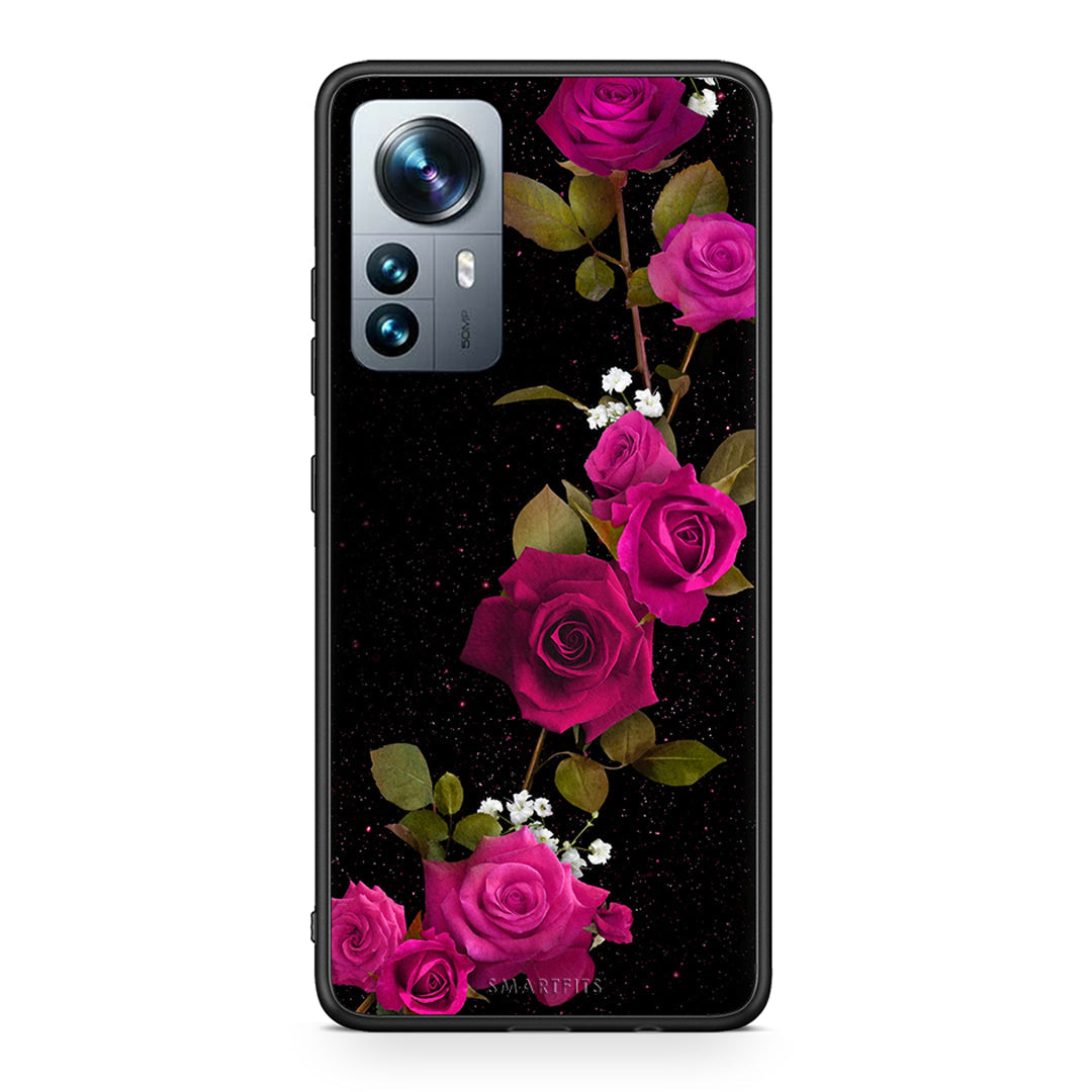 4 - Xiaomi 12 Pro Red Roses Flower case, cover, bumper
