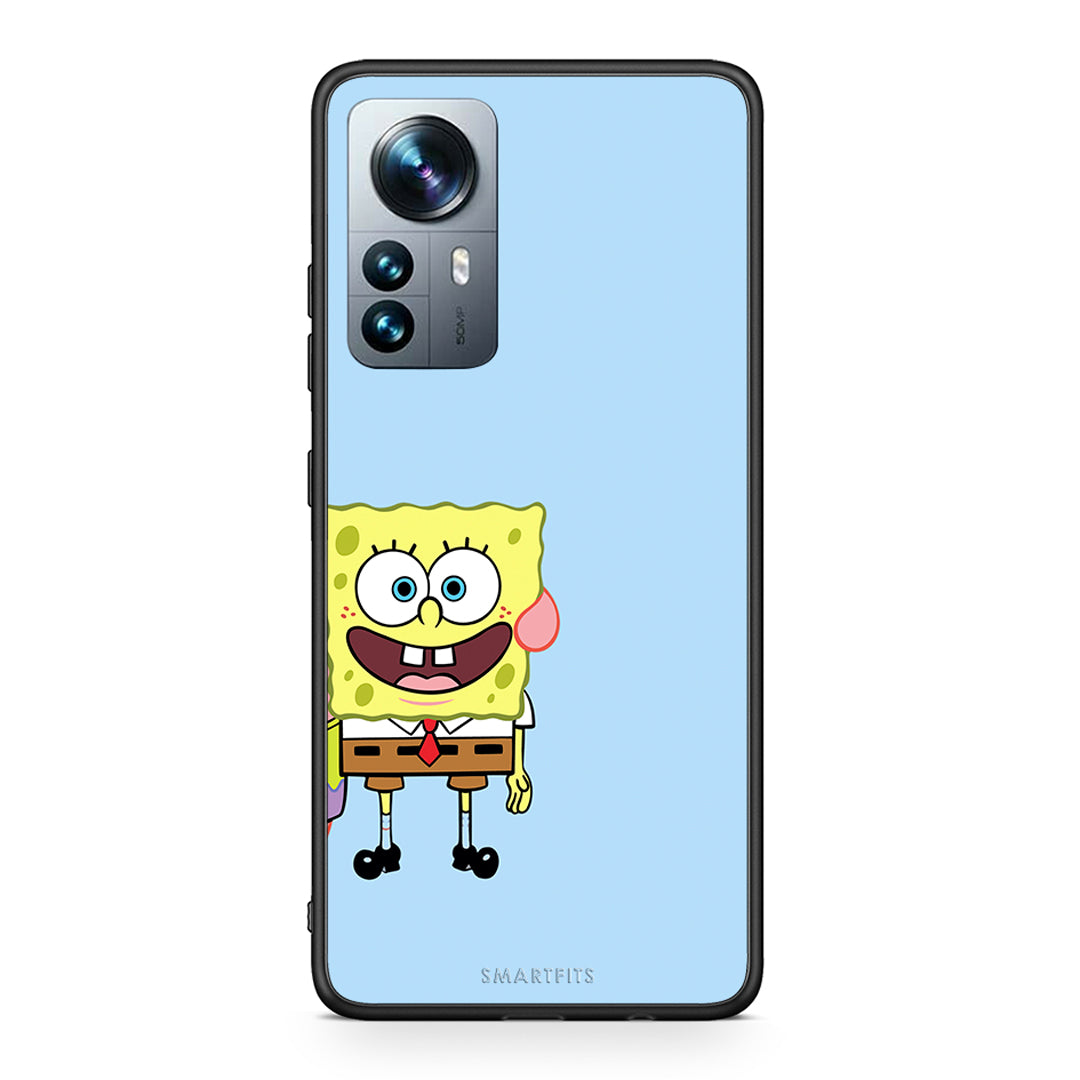 Xiaomi 12 Pro Friends Bob θήκη από τη Smartfits με σχέδιο στο πίσω μέρος και μαύρο περίβλημα | Smartphone case with colorful back and black bezels by Smartfits