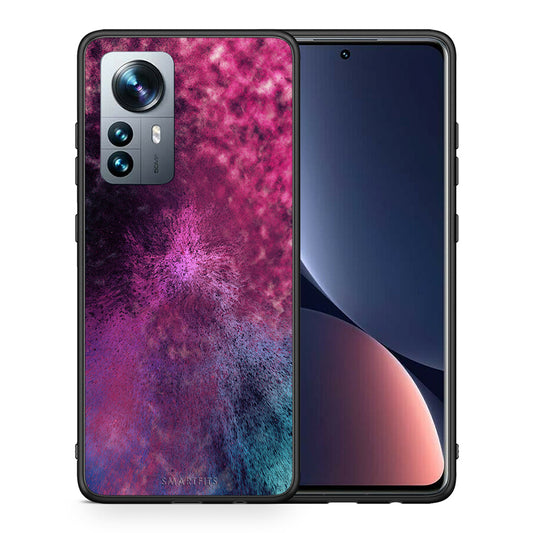 Θήκη Xiaomi 12 Pro Aurora Galaxy από τη Smartfits με σχέδιο στο πίσω μέρος και μαύρο περίβλημα | Xiaomi 12 Pro Aurora Galaxy case with colorful back and black bezels