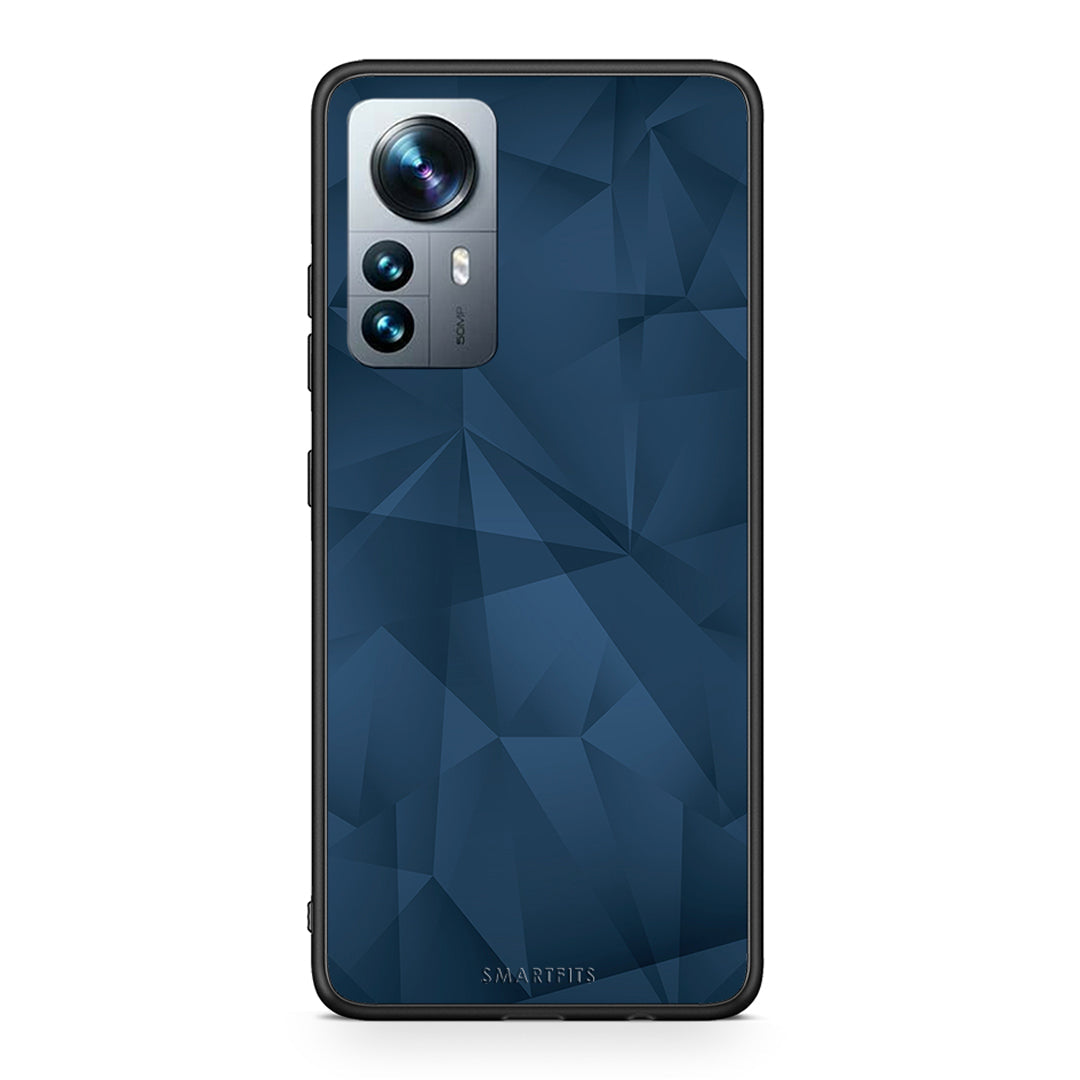 39 - Xiaomi 12 Pro Blue Abstract Geometric case, cover, bumper