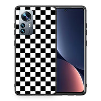 Thumbnail for Θήκη Xiaomi 12 Pro Squares Geometric από τη Smartfits με σχέδιο στο πίσω μέρος και μαύρο περίβλημα | Xiaomi 12 Pro Squares Geometric case with colorful back and black bezels