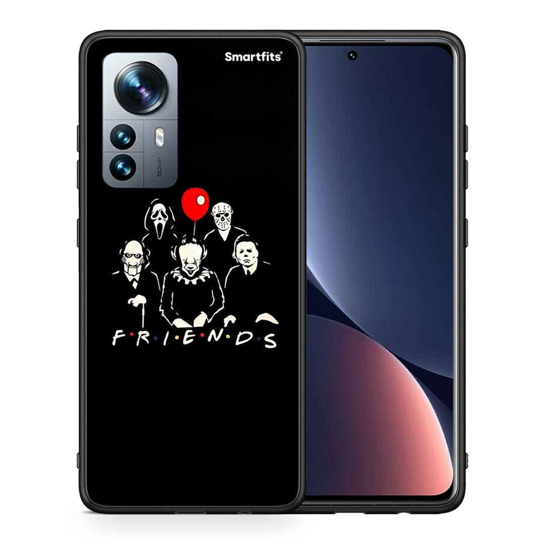 Θήκη Xiaomi 12 Pro Halloween Friends από τη Smartfits με σχέδιο στο πίσω μέρος και μαύρο περίβλημα | Xiaomi 12 Pro Halloween Friends case with colorful back and black bezels