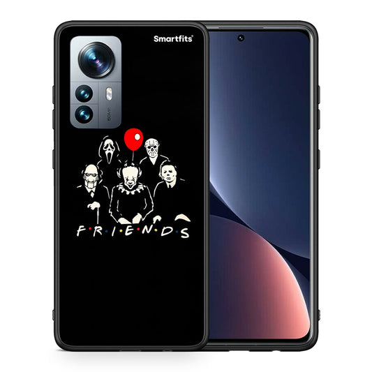 Θήκη Xiaomi 12 Pro Halloween Friends από τη Smartfits με σχέδιο στο πίσω μέρος και μαύρο περίβλημα | Xiaomi 12 Pro Halloween Friends case with colorful back and black bezels