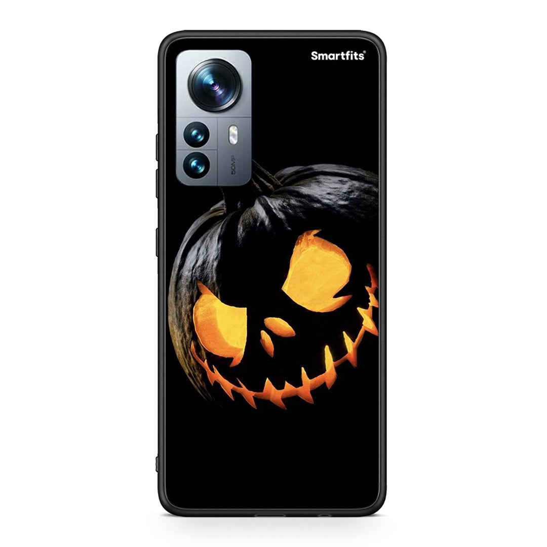 Xiaomi 12 Pro Halloween Scary Pumpkin θήκη από τη Smartfits με σχέδιο στο πίσω μέρος και μαύρο περίβλημα | Smartphone case with colorful back and black bezels by Smartfits