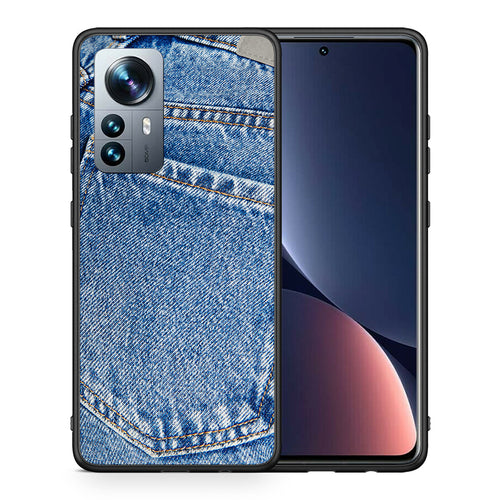 Θήκη Xiaomi 12 Pro Jeans Pocket από τη Smartfits με σχέδιο στο πίσω μέρος και μαύρο περίβλημα | Xiaomi 12 Pro Jeans Pocket case with colorful back and black bezels