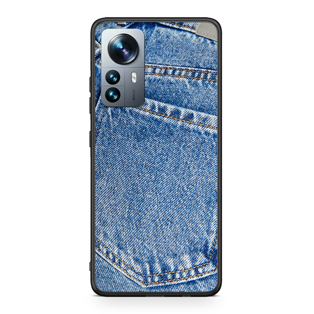 Xiaomi 12 Pro Jeans Pocket θήκη από τη Smartfits με σχέδιο στο πίσω μέρος και μαύρο περίβλημα | Smartphone case with colorful back and black bezels by Smartfits