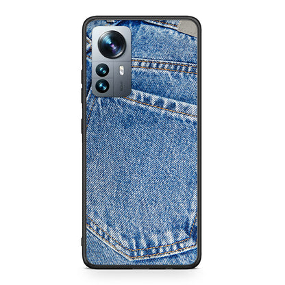 Xiaomi 12 Pro Jeans Pocket θήκη από τη Smartfits με σχέδιο στο πίσω μέρος και μαύρο περίβλημα | Smartphone case with colorful back and black bezels by Smartfits