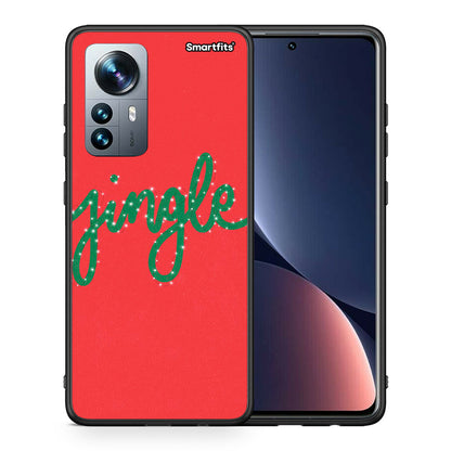 Θήκη Xiaomi 12 Pro Jingle Xmas από τη Smartfits με σχέδιο στο πίσω μέρος και μαύρο περίβλημα | Xiaomi 12 Pro Jingle Xmas case with colorful back and black bezels