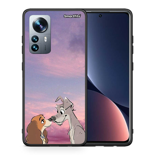 Θήκη Xiaomi 12 Pro Lady And Tramp από τη Smartfits με σχέδιο στο πίσω μέρος και μαύρο περίβλημα | Xiaomi 12 Pro Lady And Tramp case with colorful back and black bezels