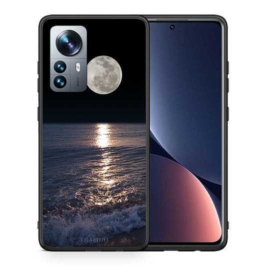 Θήκη Xiaomi 12 Pro Moon Landscape από τη Smartfits με σχέδιο στο πίσω μέρος και μαύρο περίβλημα | Xiaomi 12 Pro Moon Landscape case with colorful back and black bezels