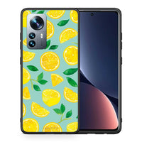 Thumbnail for Θήκη Xiaomi 12 Pro Lemons από τη Smartfits με σχέδιο στο πίσω μέρος και μαύρο περίβλημα | Xiaomi 12 Pro Lemons case with colorful back and black bezels