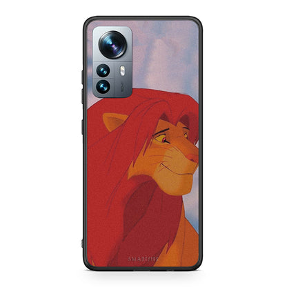 Xiaomi 12 Pro Lion Love 1 Θήκη Αγίου Βαλεντίνου από τη Smartfits με σχέδιο στο πίσω μέρος και μαύρο περίβλημα | Smartphone case with colorful back and black bezels by Smartfits