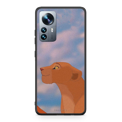 Xiaomi 12 Pro Lion Love 2 Θήκη Αγίου Βαλεντίνου από τη Smartfits με σχέδιο στο πίσω μέρος και μαύρο περίβλημα | Smartphone case with colorful back and black bezels by Smartfits