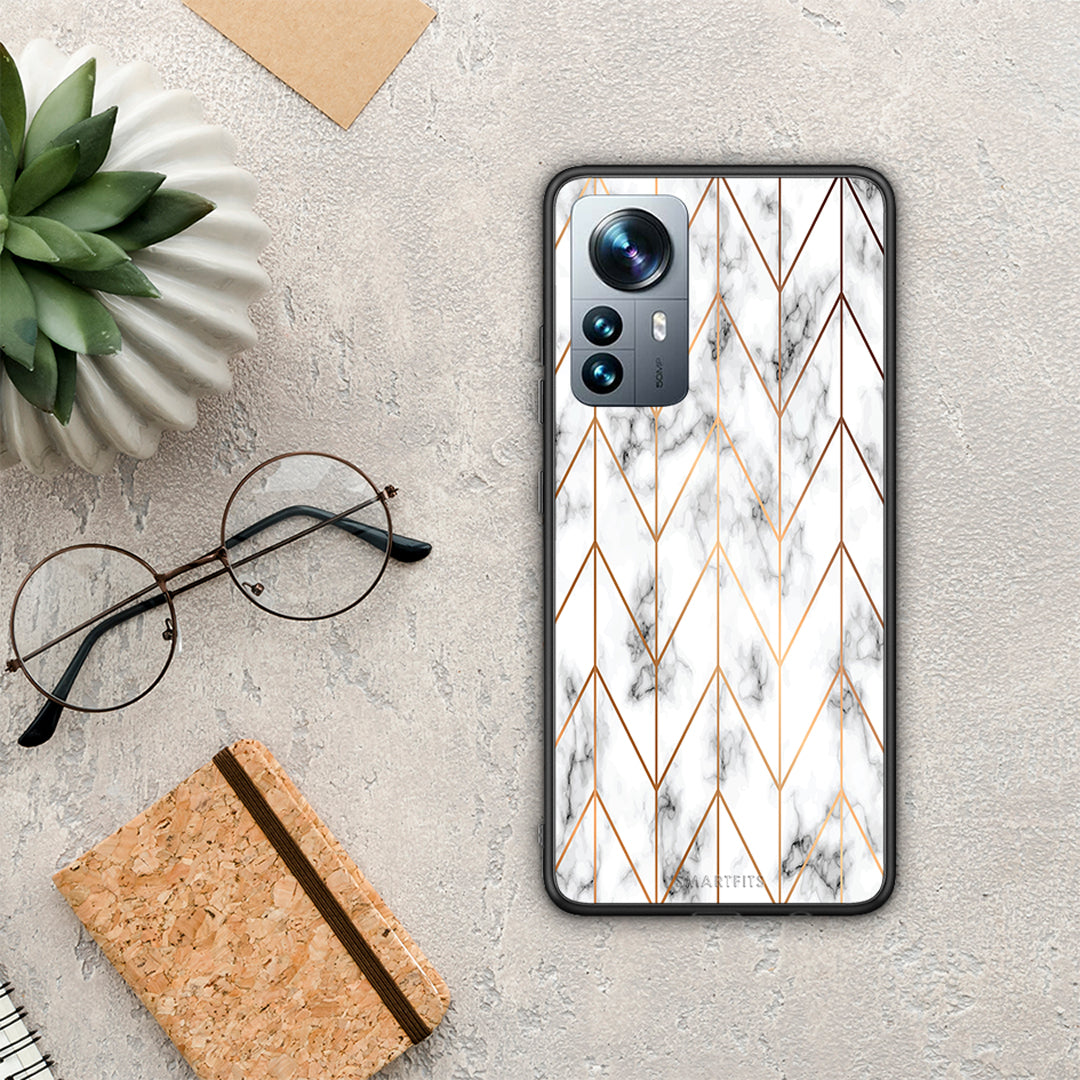 Marble Gold Geometric - Xiaomi 12 Pro θήκη