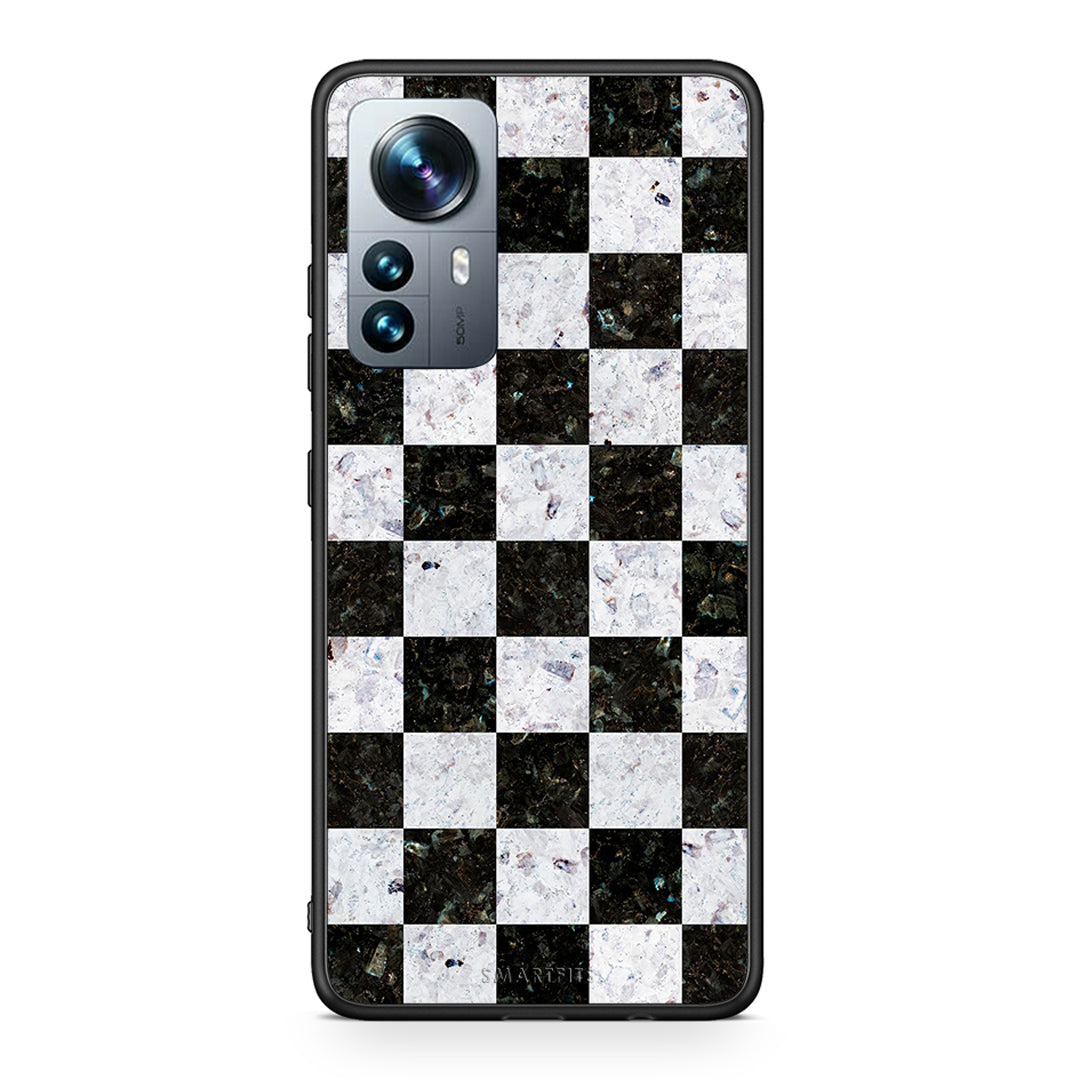 4 - Xiaomi 12 Pro Square Geometric Marble case, cover, bumper