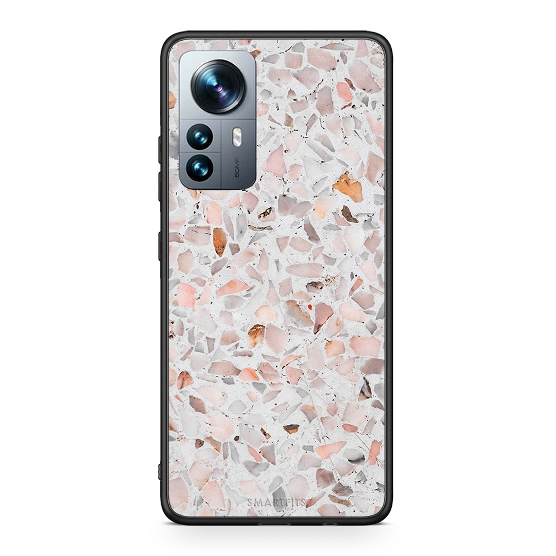 Xiaomi 12 Pro Marble Terrazzo θήκη από τη Smartfits με σχέδιο στο πίσω μέρος και μαύρο περίβλημα | Smartphone case with colorful back and black bezels by Smartfits