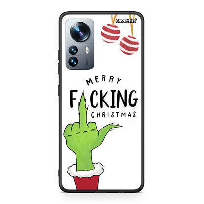 Xiaomi 12 Pro Merry F Xmas θήκη από τη Smartfits με σχέδιο στο πίσω μέρος και μαύρο περίβλημα | Smartphone case with colorful back and black bezels by Smartfits
