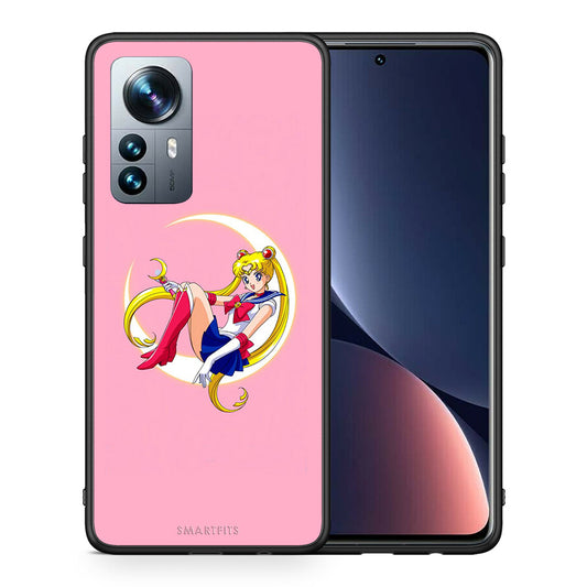 Θήκη Xiaomi 12 Pro Moon Girl από τη Smartfits με σχέδιο στο πίσω μέρος και μαύρο περίβλημα | Xiaomi 12 Pro Moon Girl case with colorful back and black bezels