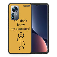 Thumbnail for Θήκη Xiaomi 12 Pro My Password από τη Smartfits με σχέδιο στο πίσω μέρος και μαύρο περίβλημα | Xiaomi 12 Pro My Password case with colorful back and black bezels
